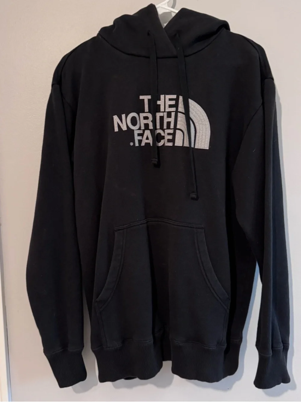 The North Face Black Hoodie with Gray Logo